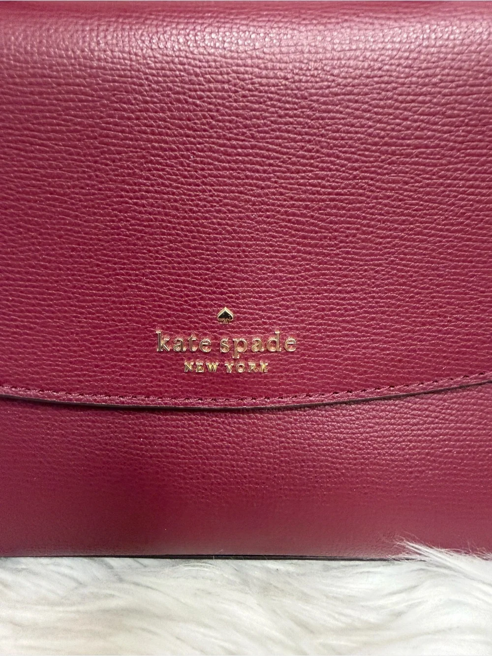 Kate Spade Maroon/Burgundy Leather Top Handle Satchel